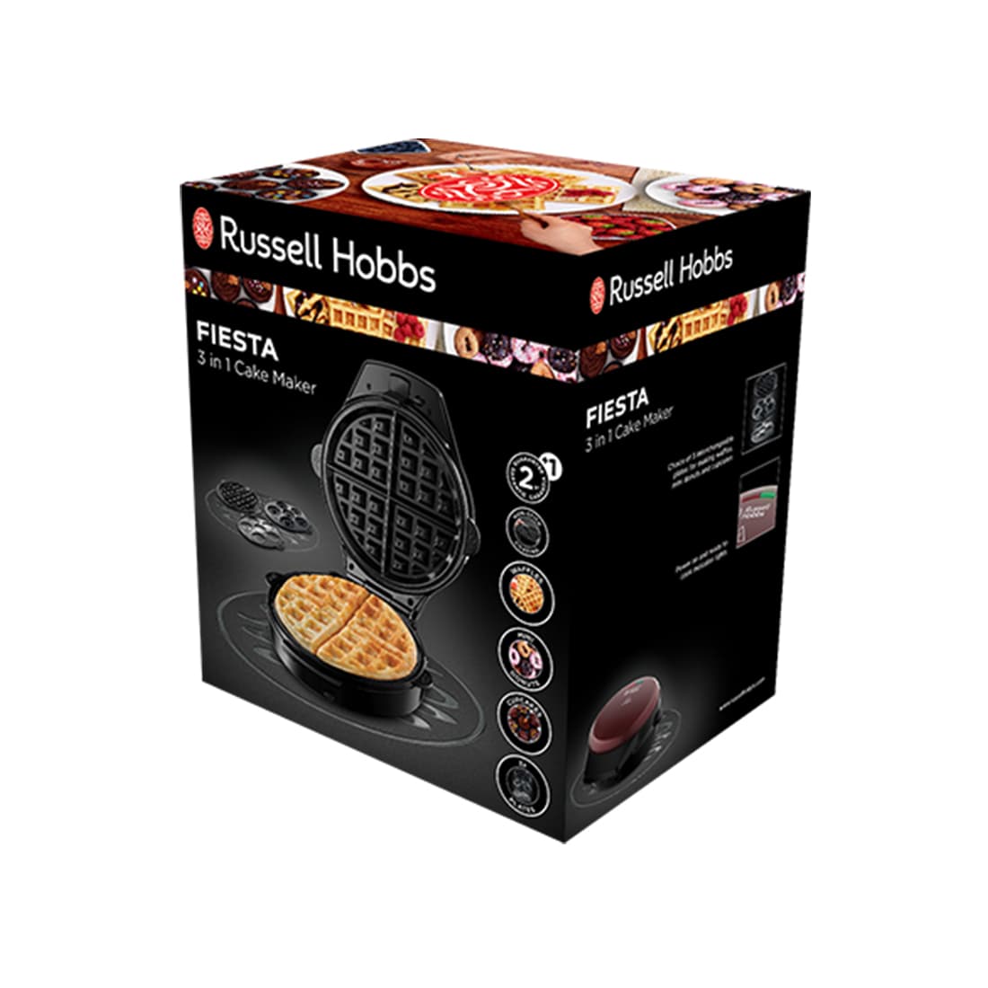 Мультимейкер, Russell Hobbs, 24620-56, Мощность 900W, Алюминиевые пластины, Антипригарное покрытие, 3 сменных пластины,