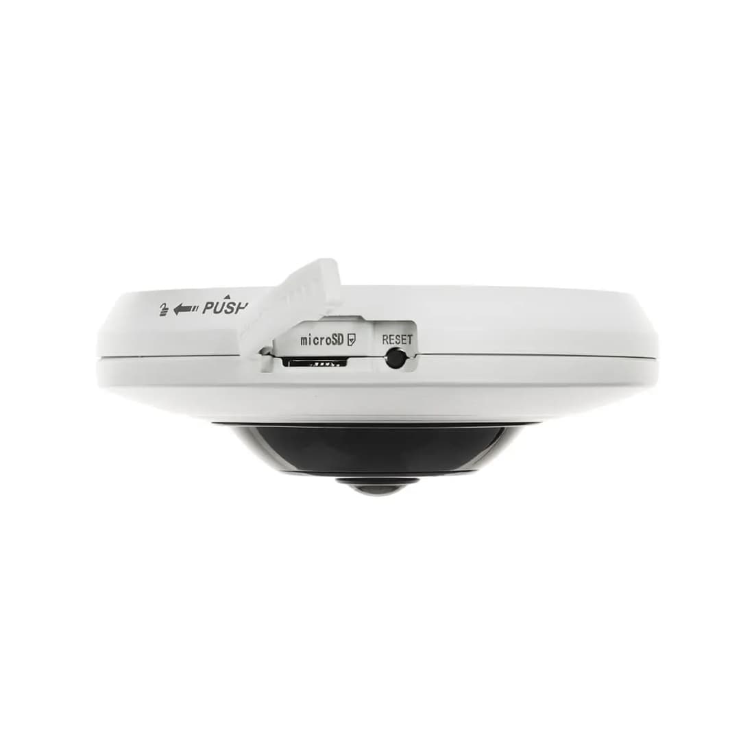 IP видеокамера, Hikvision, DS-2CD2955G0-ISU, Fisheye, CMOS- матрица 1/2.7" progressive, ИК до 8м, 5 mp, 0.017 Lux, F2.25, Фиксированный f1.05мм, 180° fisheye, Аудио 1Микрофон 1MicroSD до 256Gb Audio: 1 input/1 output Alarm, WDR, PoE, 12VDC