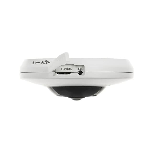 IP видеокамера, Hikvision, DS-2CD2955G0-ISU, Fisheye, CMOS- матрица 1/2.7" progressive, ИК до 8м, 5 mp, 0.017 Lux, F2.25, Фиксированный f1.05мм, 180° fisheye, Аудио 1Микрофон 1MicroSD до 256Gb Audio: 1 input/1 output Alarm, WDR, PoE, 12VDC