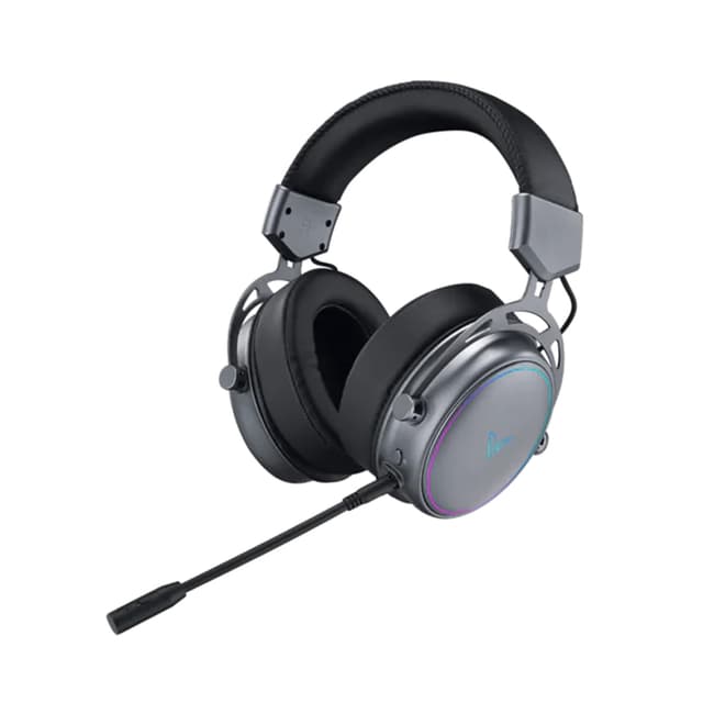 Гарнитура, Rapoo, VH800, Тип крепления: Дуговые, Микрофон, Беспроводные, Bluetooth 5.2, 2.4 GHz, RGB LED, Встроенная литиевая батарея, Время работы 17-466 часов, Игровые, Серый