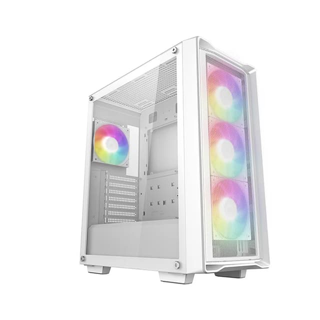 Компьютерный корпус, Deepcool, CC560 MESH V2 WH R-CC560-WHAMA4-G-2, ATX/Micro ATX/Mini-ITX, USB 3.0*2, HD-Audio, 4*120mm ARGB, Высота процессорного кулера до 165мм, Длина VGA до 370мм, 2*3.5"/2+1*2.5", Слот 7, Сталь 0,6, 432x215x483мм, Без Б/П, Белый