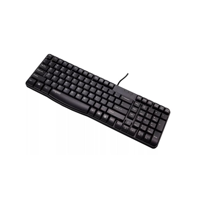 Клавиатура, Rapoo, NK2400, USB, Кол-во стандартных клавиш 104, Длина кабеля 1,5 метра, Анг/Рус/Каз, Чёрный