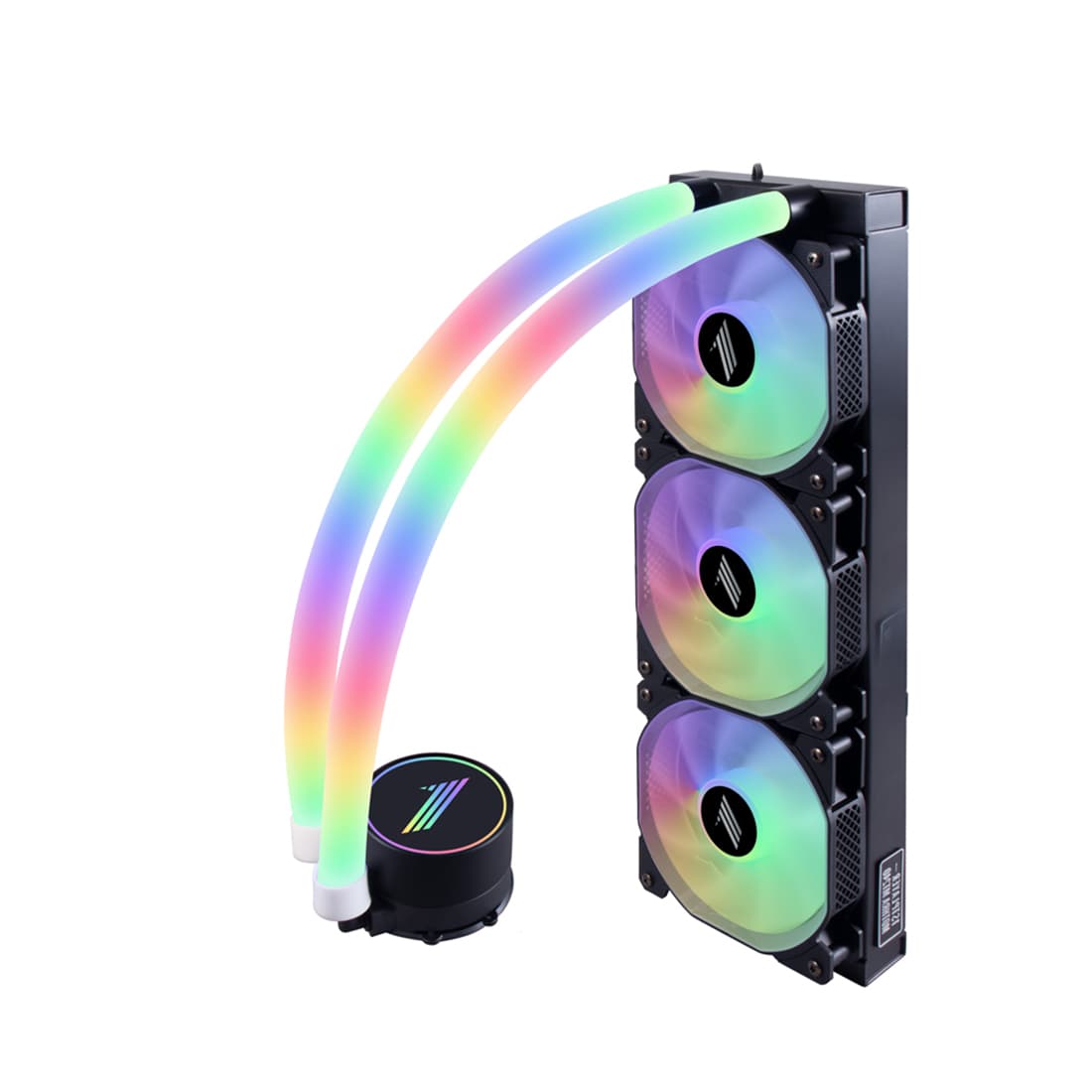 Кулер с водяным охлаждением, 1STPLAYER, MOTHRA MT360 BLACK, Intel LGA: 775/115x/1200/1366/2011/2066 и AMD: AM4/AM3/AM2/FM1/FM2/FM3, TDP300W, 3*120мм, 800-2500 об/мин, 38.09дБ, 95.34 CFM, 3-pin ARGB/4-pin ARGB, 397 х 120 х 27 мм, Черный