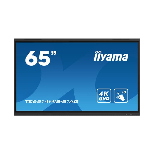 Интерактивная панель, iiyama, TE6514MIS-B1AG, 65", 4K, Android 13, V100, Quad core A76+A55, ОЗУ 8гб, ПЗУ 64гб, чёрный