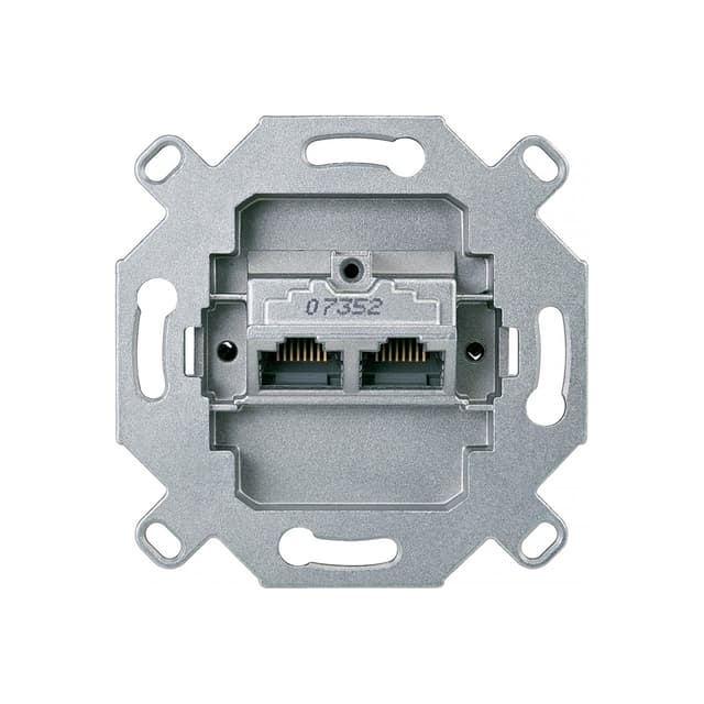 Компьютерная розетка RJ45 мех-м, MERTEN, MTN465706, х2 8/8 кат. 6