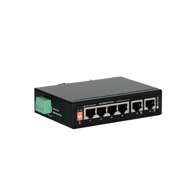 Коммутатор, BDCOM, IES200-1006T, Неуправляемый, 6 портов 10/100M RJ45, DC 12-55В Dual RPS, -40+85° C, DIN-rail, без блока питания