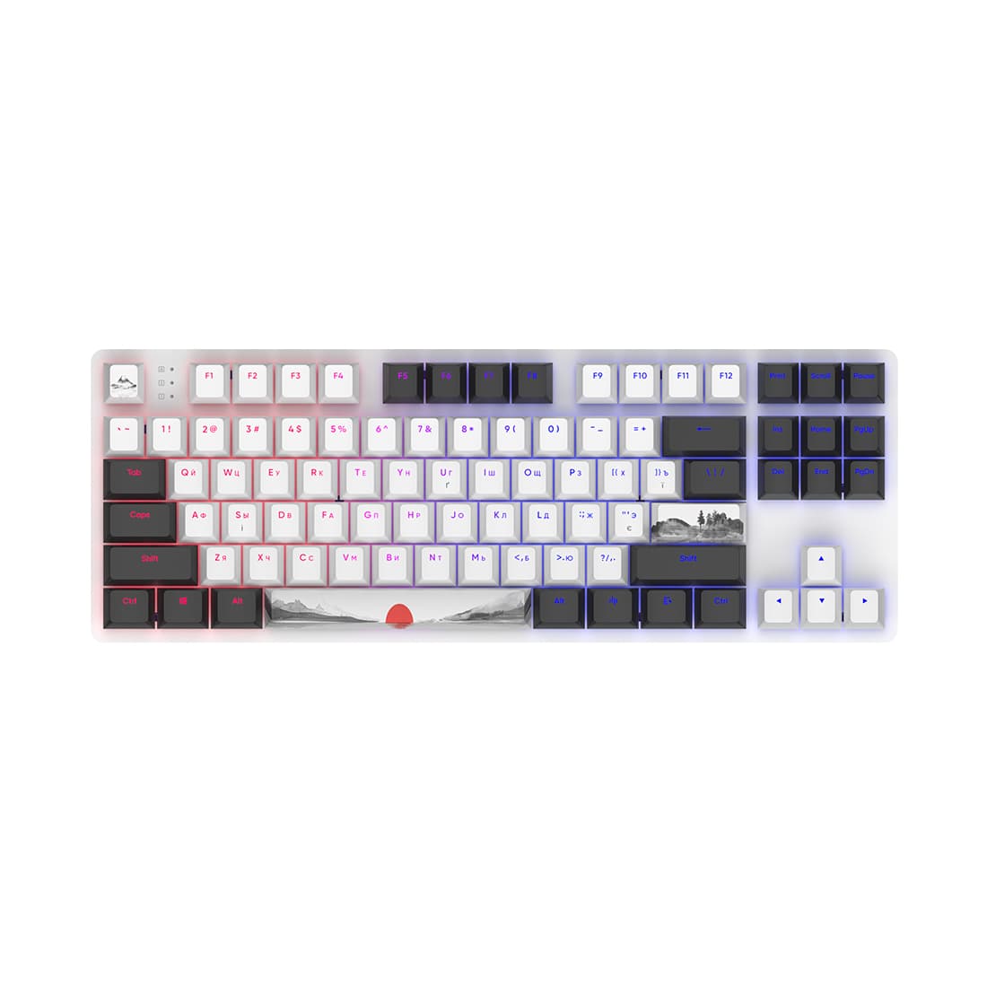 Клавиатура, Dark Project, DPO87_GSH_Fuji_ANSI_UA, 87 Fuji, Игровая, Механическая, TKL, g3ms Sapphire switches, USB, Подсветка RGB, Размер: 357 x 130 x 23 мм., Анг/Рус, Белый