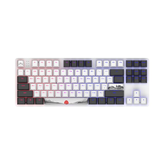 Клавиатура, Dark Project, DPO87_GSH_Fuji_ANSI_UA, 87 Fuji, Игровая, Механическая, TKL, g3ms Sapphire switches, USB, Подсветка RGB, Размер: 357 x 130 x 23 мм., Анг/Рус, Белый