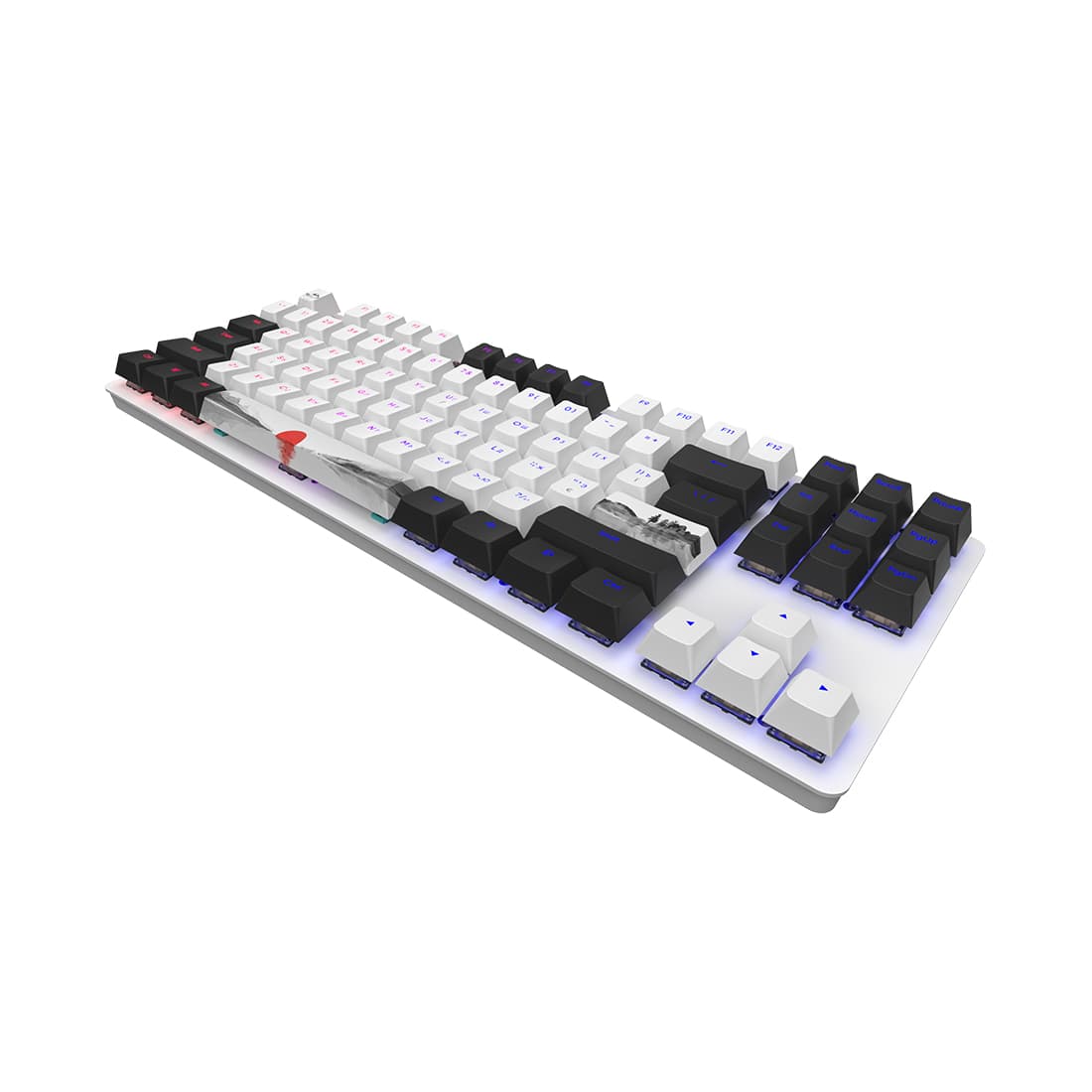 Клавиатура, Dark Project, DPO87_GSH_Fuji_ANSI_UA, 87 Fuji, Игровая, Механическая, TKL, g3ms Sapphire switches, USB, Подсветка RGB, Размер: 357 x 130 x 23 мм., Анг/Рус, Белый