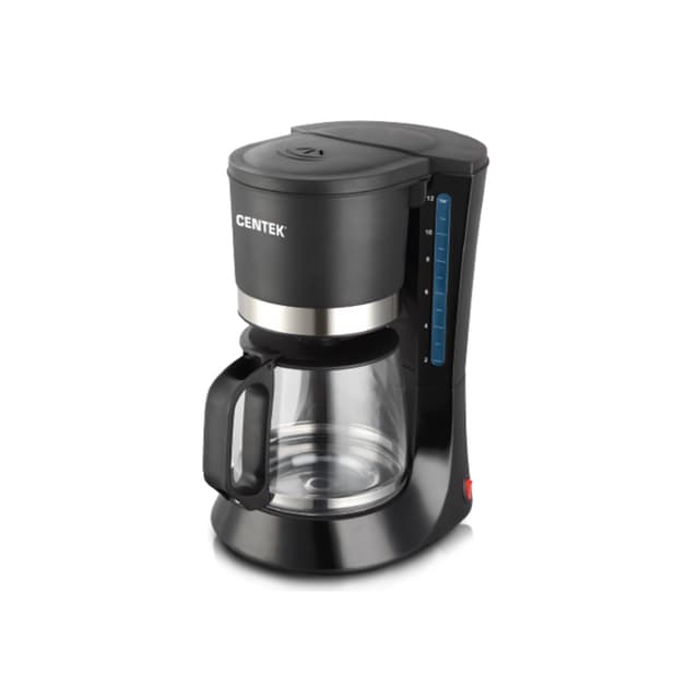 Кофеварка капельная, Centek, CT-1141, Мощность 680Вт, 1200мл, Капля стоп, Съёмный фильтр, Подогрев, Черный