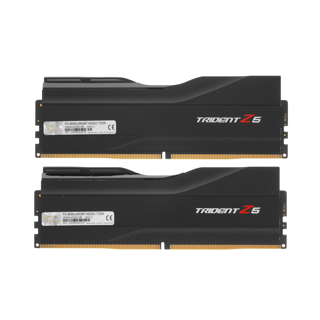 Комплект модулей памяти, G.Skill, TRIDENT Z5 F5-6000J3636F16GX2-TZ5K (Kit 2x16GB), DDR5, 32GB, CL36, 1.35V, DIMM <PC5-48000/6000MHz>
