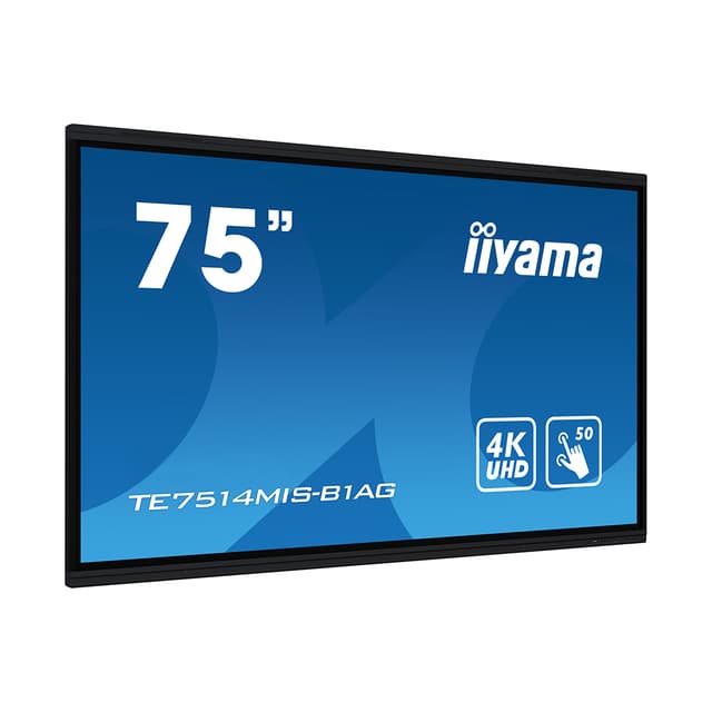 Интерактивная панель, iiyama, TE7514MIS-B1AG, 75", 4K, Android 13, V100, Quad core A76+A55, ОЗУ 8гб, ПЗУ 64гб, чёрный