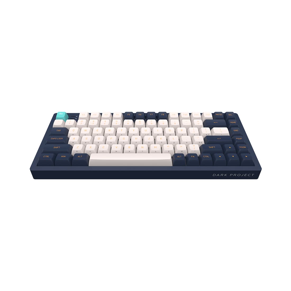 Клавиатура, Dark Project, KD83A Navy Blue, DPP83_GSH_NAVY_ANSI_UA, TKL, Switch G3MS Sapphire, Игровая, Механическая, Подсветка RGB, Раскладка ENG/RU/UA, Синий