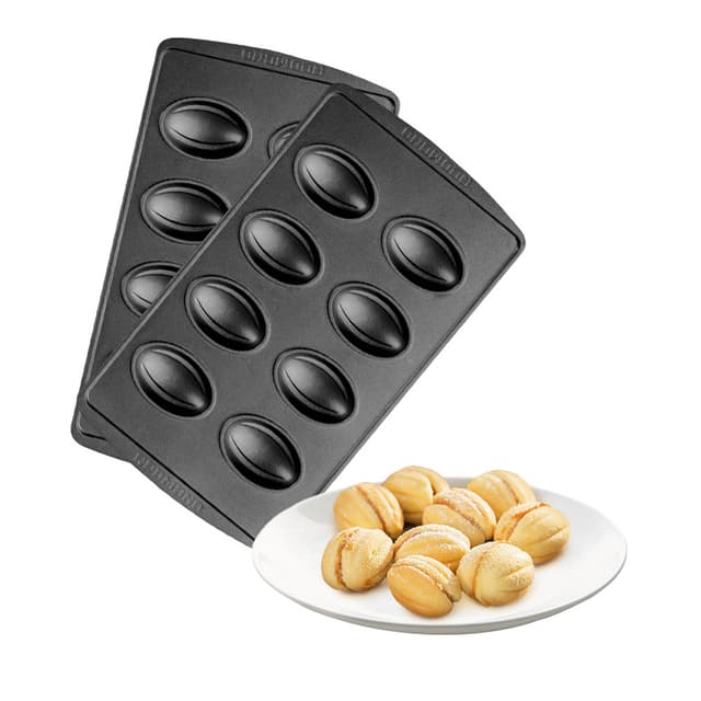 Панель для мультипекаря, Redmond, RAMB-18, Орешки, Антипригарное покрытие, Габаритные размеры 134  236 мм, Черный