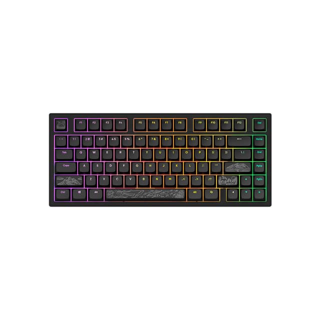 Клавиатура, Dark Project, DPKB_NOSTRA_81_ANSI_BLACK_UA, ALU81A Terra Nostra, Игровая, Механическая, 75%, g3ms Moonstone switches, USB, Подсветка RGB, Размер: 324 x 140 x 43 мм., Анг/Рус, Чёрный