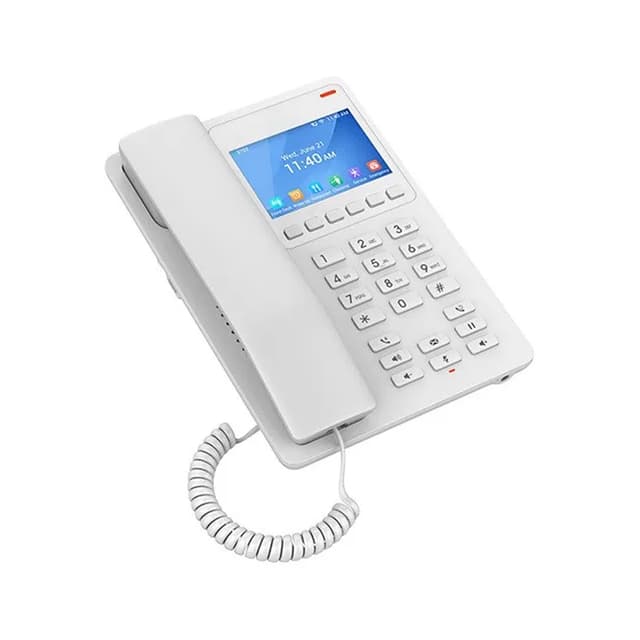 IP телефон, Grandstream, GHP630, 2 учетные записи SIP, 2 линии, 1 порт Ethernet 10/100 PoE, цветной ЖК-дисплей 480x320 (3,5"), без блока питания, Компактный гостиничный