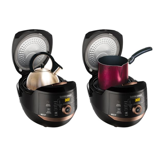 Мультиварка, Redmond, RMK-CB391S, Мощность 1000 Вт, Объем чаши 5 л, 21 автоматическая программа, Подъемный ТЭН, Сковорода в комплекте, Черный