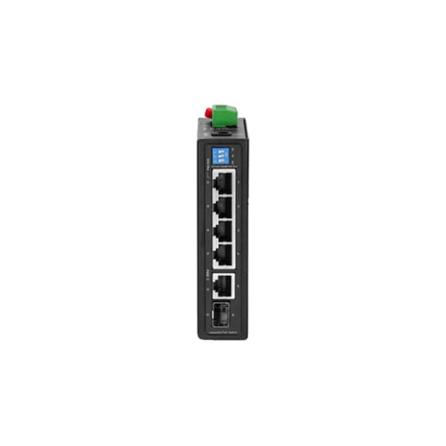 Коммутатор, BDCOM, IES200-LSTW1140P, Неуправляемый, 4 порта 10/100/1000М RJ45, PoE 802.3af/at, Бюджет 120W, 1 порт SFP, 1 порт GE RJ45, DC 48-55В Dual RPS, -40+75°C, DIN-rail, без блока питания