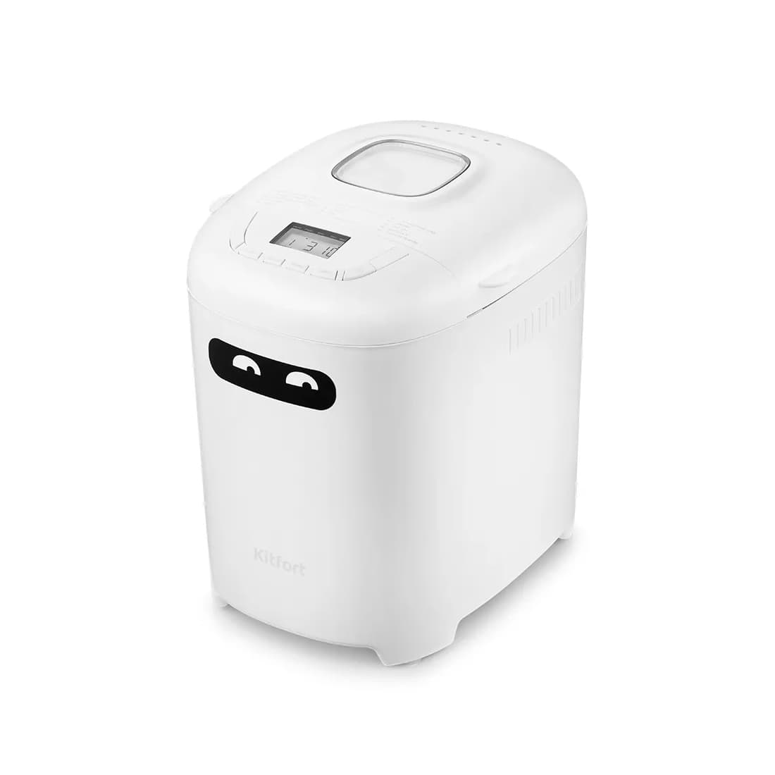 Хлебопечь, Kitfort, КТ-307, 14 программ, Кнопочное управление, Объем формы для выпечки 2.5л, Вес выпечки 700/900 г, Отложенный старт 13 ч, Длина шнура 1.1м, Мощность 550 Вт, Белый