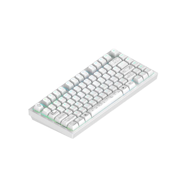 Клавиатура, Dark Project, DPKB_NOVA_81_ANSI_WHITE_UA, ALU81A Terra Nova, Игровая, Механическая, 75%, g3ms Moonstone switches, USB, 2,4 ГГц, Bluetooth, Подсветка RGB, Размер: 324 x 140 x 36 мм., Анг/Рус, Белый