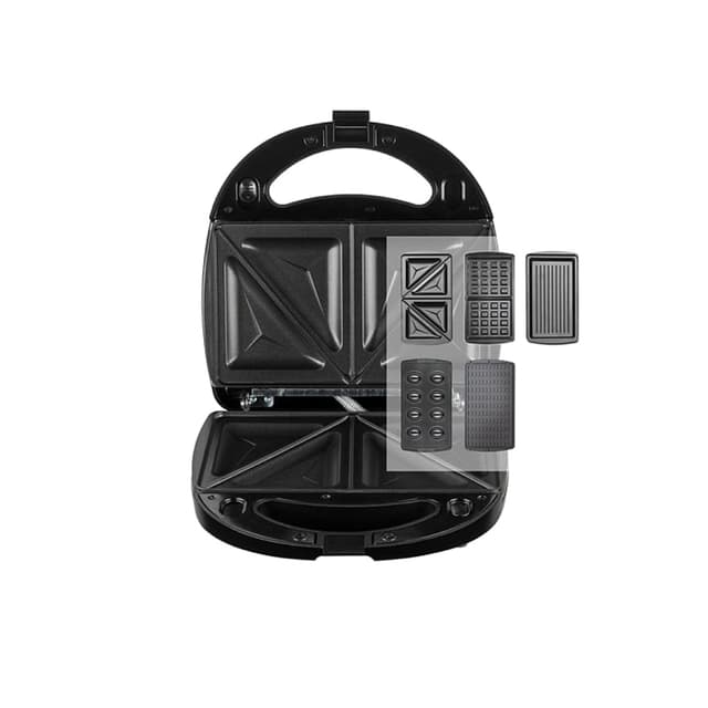 Мультипекарь, Redmond, RMB-M619/5, Мощность 700 Вт, Количество комплектов съемных панелей 5, Съемный поддон для сбора масла/жира, Покрытие панелей - антипригарное, Черный