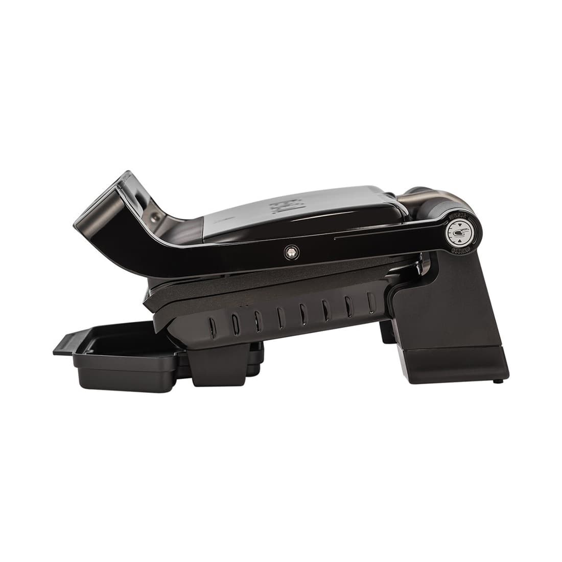 Гриль, Tefal, GC712834, Мощность 2000 Вт, 6 автоматических программ, Съемные панели + поддон, Индикатор степени прожарки, Размеры пластины 30x20 см, Черный