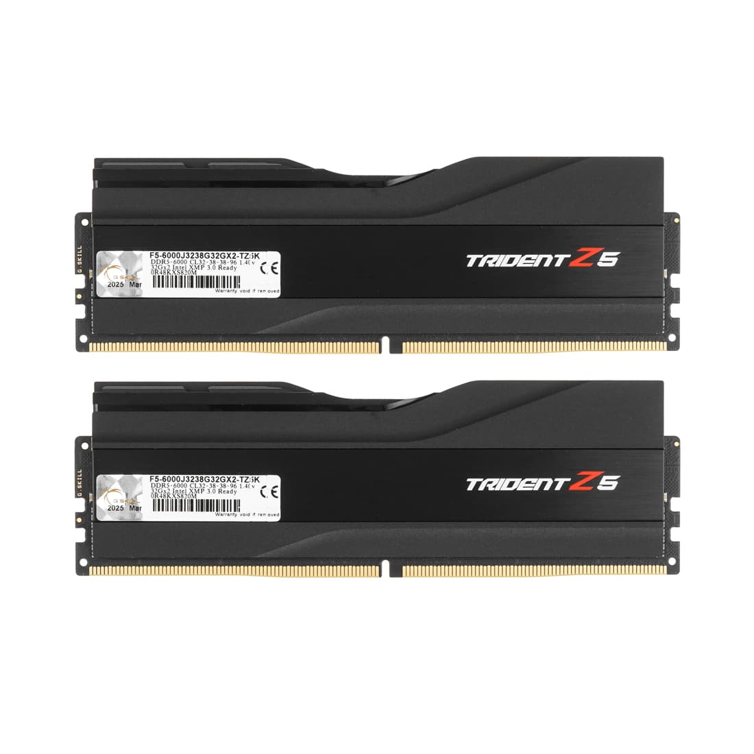 Комплект модулей памяти, G.SKILL, Trident Z5 5-6000J3238G32GX2-TZ5K, 64GB (Kit 2x32GB), CL32, 1.40V, DIMM <PC5-48000/6000MHz>