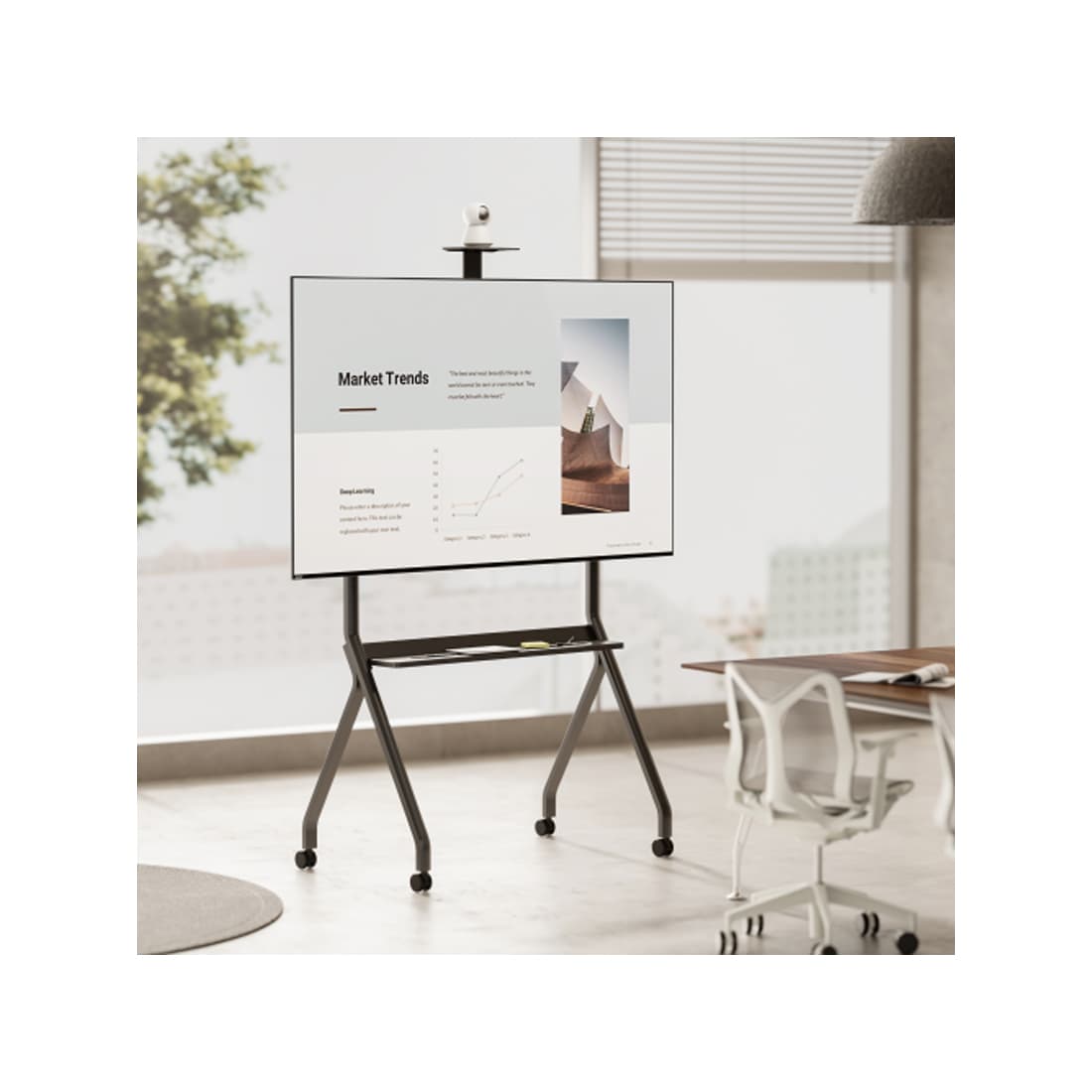 Стойка мобильная, XG, TTL16-69FW, 55"-100", нагрузка 120 кг, VESA от 200x200 до 900x600, высота: 1150мм/1275мм/1400мм/1525мм, Матовый черный