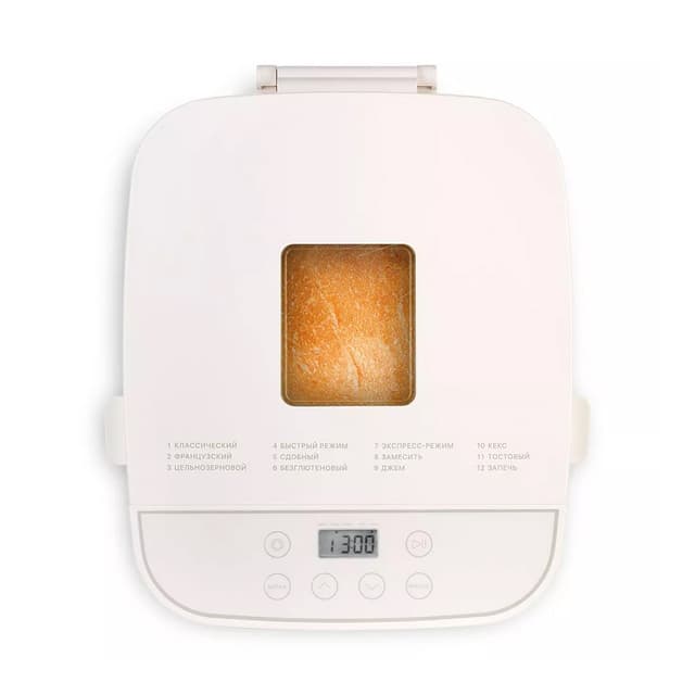 Хлебопечь, Kitfort, КТ-310, Мощность 550 Вт, 12 автомтических программ, Вес выпечки 0.9кг, Время отсрочки 13 ч, Бежевый