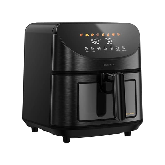 Аэрофритюрница, Deerma, Air Fryer DEM-KZ150W, Объем чаши 8 л, Мощность 1700 Вт, Таймер, Черный