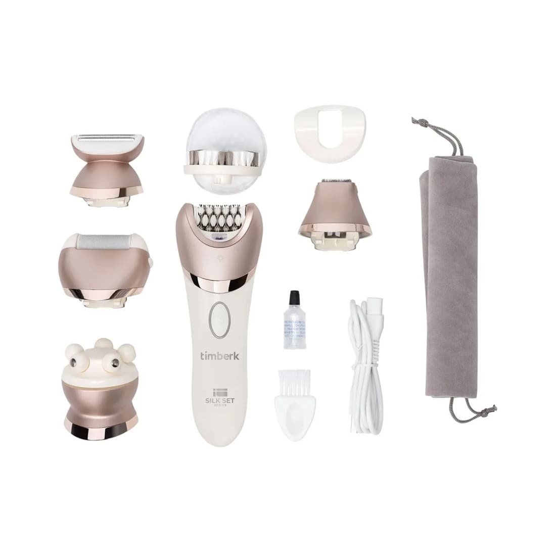 Эпилятор, Timberk, T-EP02N6, Мощность 5 Вт, Число скоростей 2, Триммер, Количество пинцетов / дисков 30 ,Использование в воде, Время зарядки 120 мин, Цвет розовый