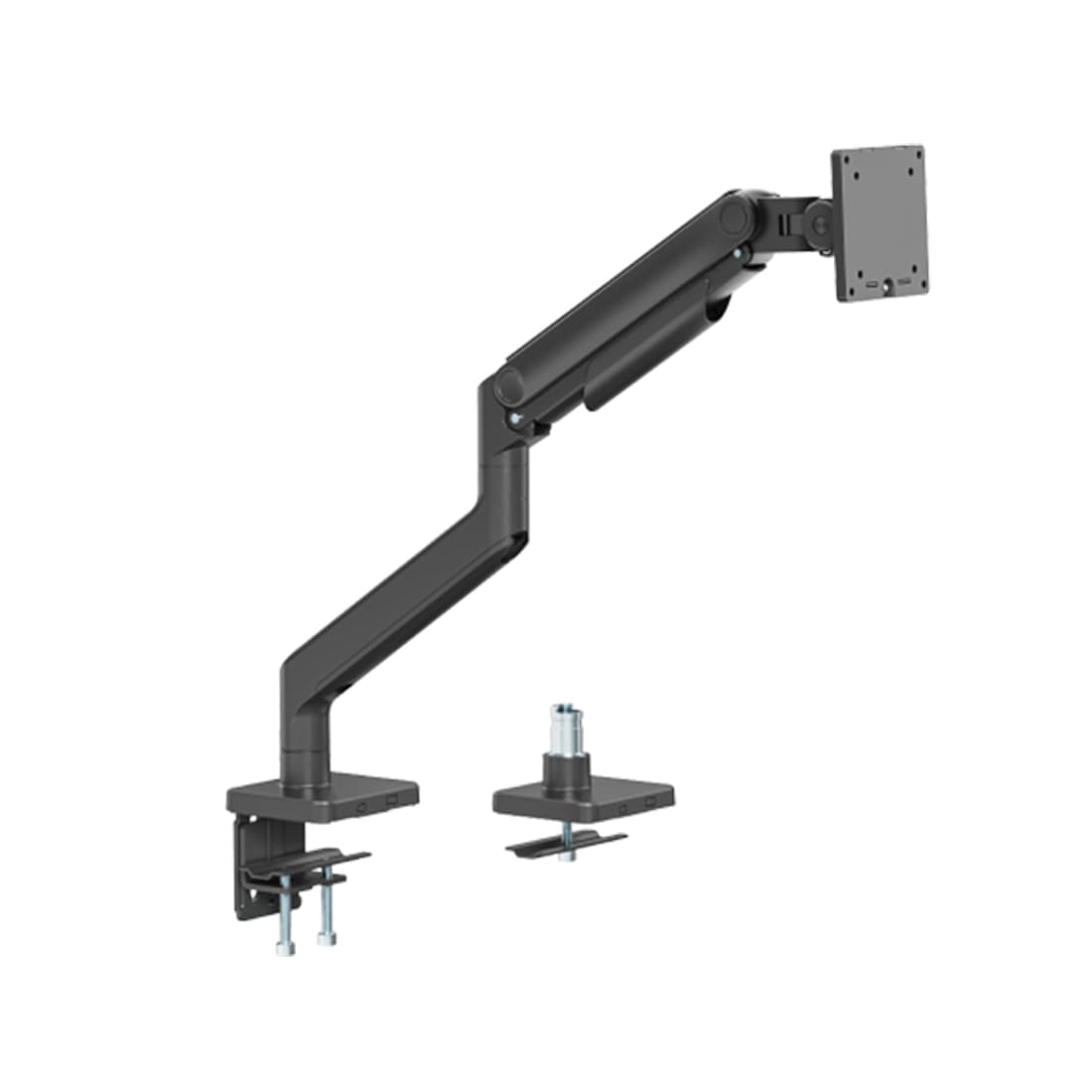 Настольный кронштейн с газлифтом, Brateck, LDT74-C012, для мониторов 17"-49", Нагрузка 2-20 кг., Наклон +50°~- 20°, Поворот +/- 90°, Вращение монитора +/- 180°, VESA 75x75,100x100, Регулировка по высоте 545 мм.