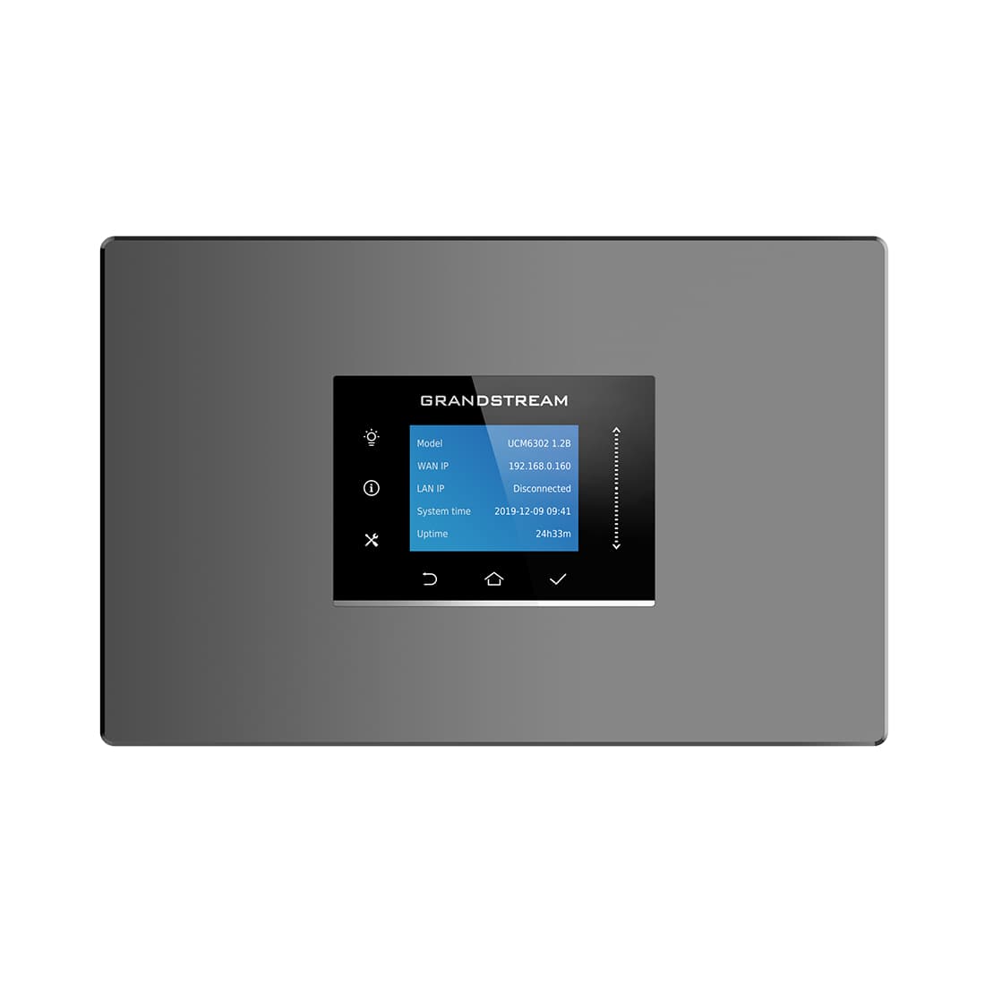 IP-АТС, Grandstream, UCM6301, 1 порт RJ11 FXS, 1 порт RJ11 FXO, 2 порта GbE PoE LAN/WAN, 1 порт горячего резервирования, 500 пользователей SIP, 75 одновременных вызовов, UCM RC, VideoServer, блок питания 12 В/1.5 А