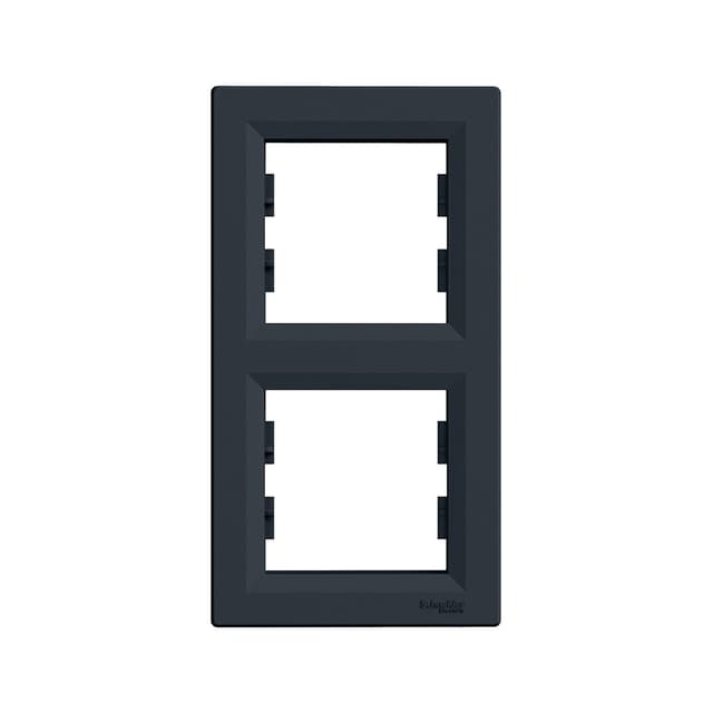Рамка вертикальная, SE, EPH5810271, Asfora 2 постовая антрацит