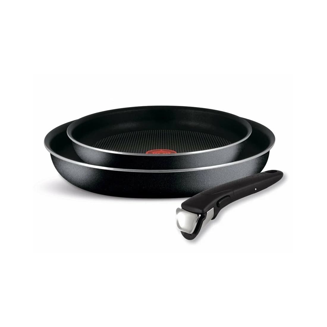 Набор сковородок, Tefal, Ingenio Black 5 04238830, 22-26см, 3 предмета, Съемная ручка, Для газовых/керамических/электрических плит, Алюминий, Индикатор нагрева, Черный
