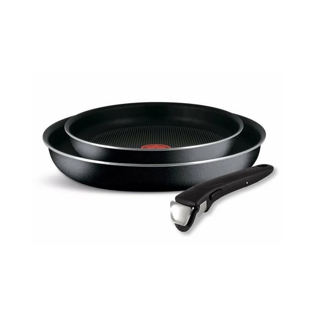Набор сковородок, Tefal, Ingenio Black 5 04238830, 22-26см, 3 предмета, Съемная ручка, Для газовых/керамических/электрических плит, Алюминий, Индикатор нагрева, Черный