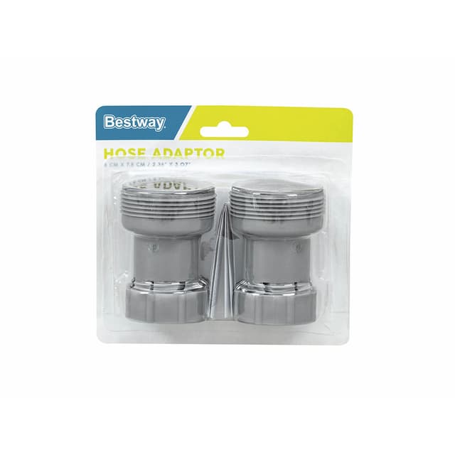 Набор переходников для шлангов, BESTWAY, 58236, Пластик, 2 шт., Переход 32 - 38 мм., Серый, Блистер
