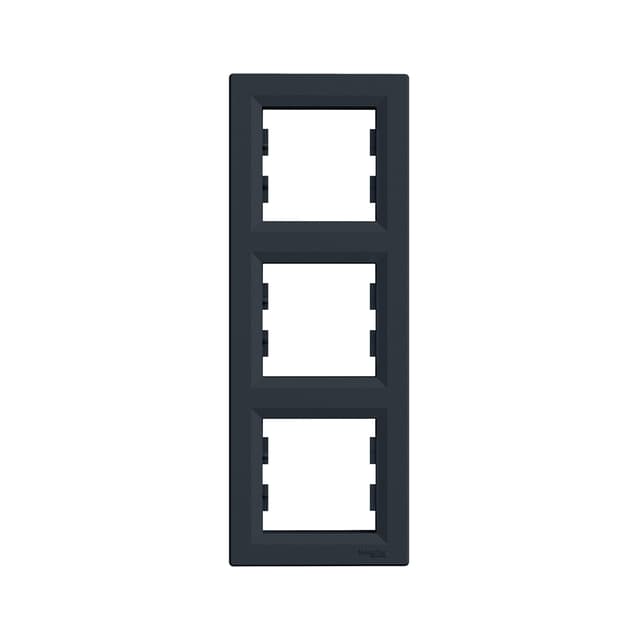 Рамка вертикальная, SE, EPH5810371, Asfora 3 постовая антарцит