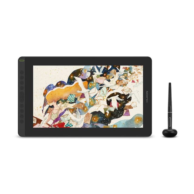 Графический планшет, Huion, Kamvas 16 Gen 3 (GS1563), Цифровая ручка:PW517, Технология пера:Пассивный электромагнитный резонанс (перо без батареи), Разрешение пера:5080 LPI, Чувствительность к давлению:8192уровня, Поддержка наклона:±60°, Чувствительная высота:10mm, Report Rate:-, Точность:±0.3mmЦентр ±2mmУгол, Клавиши:10, черный