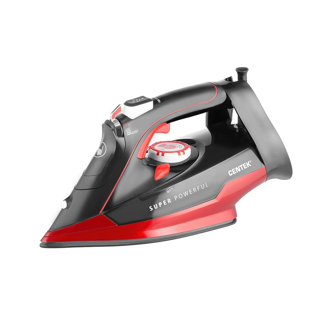 Утюг, Centek, CT-2359, 3000W, Керамическ подошва, 320мл, Паровой удар, Самоочистка, Защ протекания, Red