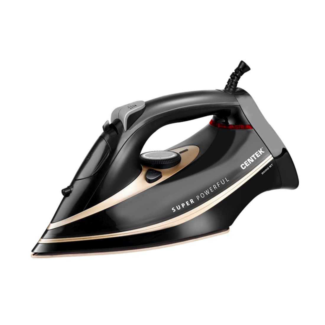Утюг, Centek, CT-2346, 3000Вт, Мощный паровой удар, Керамическая подошва, Самоочистка, 380мл, Золотой