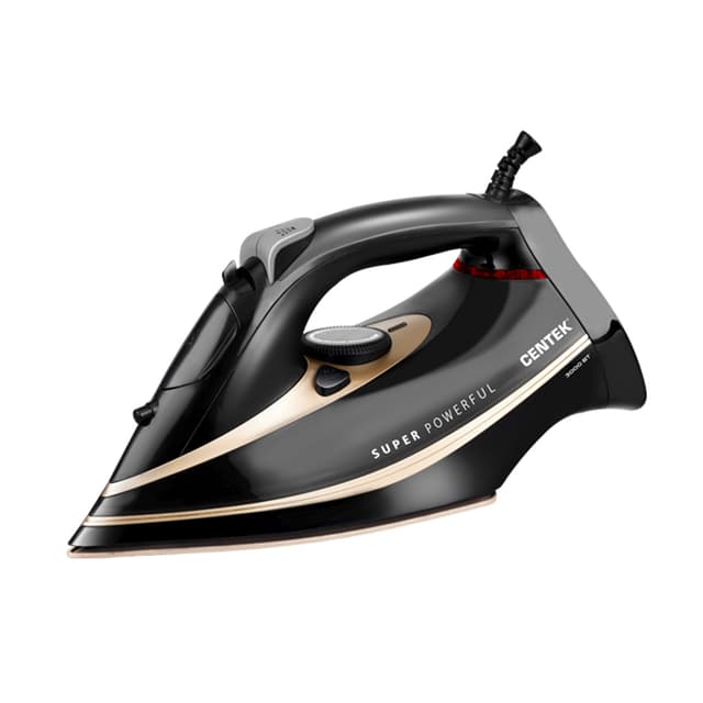 Утюг, Centek, CT-2346, 3000Вт, Мощный паровой удар, Керамическая подошва, Самоочистка, 380мл, Золотой