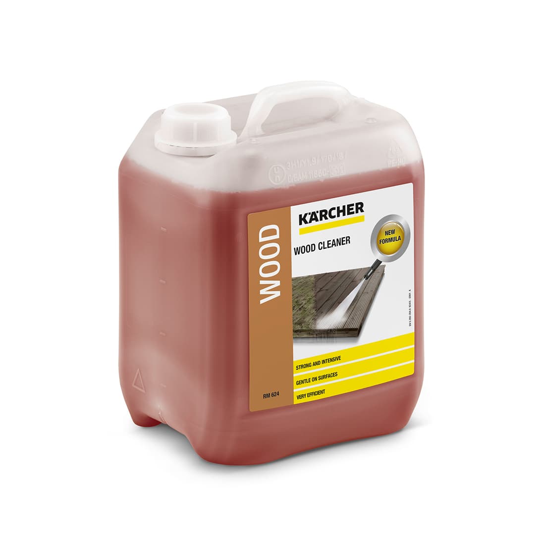 Средство для чистки древесины, KARCHER, RM 624 (5 л) 6.295-361.0, Для бережной очистки любых обработанных или необработанных водостойких деревянных поверхностей (садовой мебели, деревянных полов, террас, и т.д.)