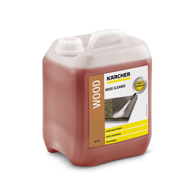 Средство для чистки древесины, KARCHER, RM 624 (5 л) 6.295-361.0, Для бережной очистки любых обработанных или необработанных водостойких деревянных поверхностей (садовой мебели, деревянных полов, террас, и т.д.)