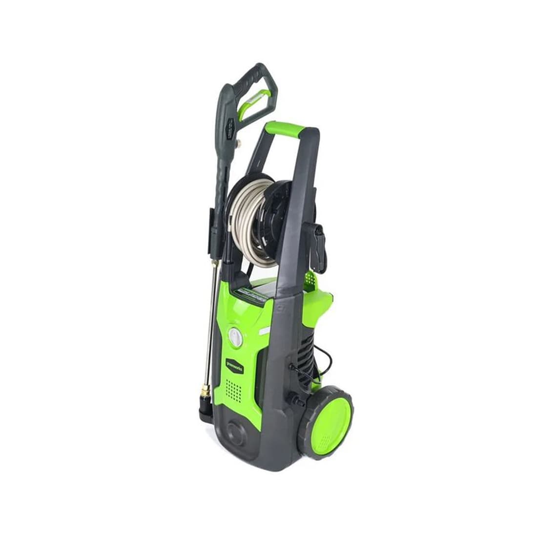Мойка высокого давления электрическая, Greenworks, GPWG5II(5106607RU), 2000 Вт, 140 бар, Щеточный двигатель, Мощность 2000 Вт, Алюминиевая помпа, стальные плунжеры, Максимальное давление 140 бар, Рабочее давление 105 бар, Максимальный расход воды 420 л/ч, Бачок для моющего средства, Шланг высокого давления 7,6 м, Электрический кабель 5,8 м, Черный/зелёный