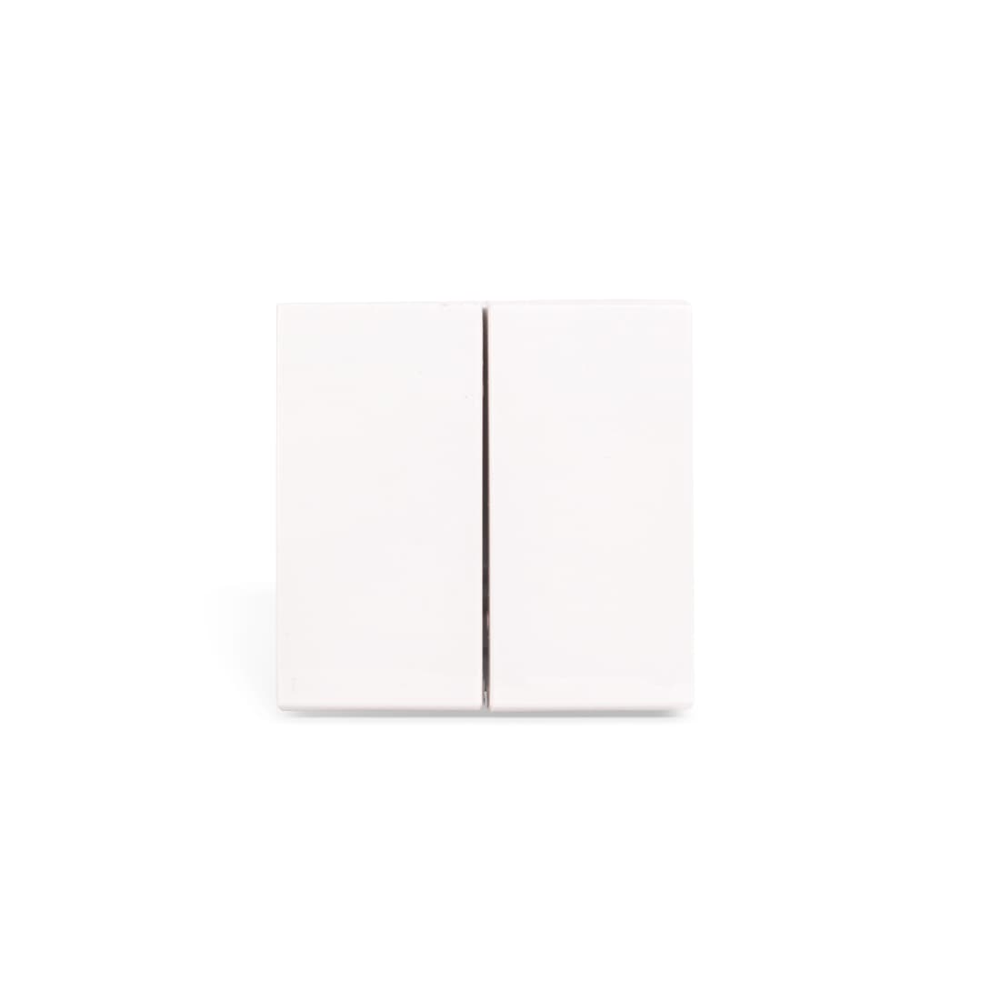 Выключатель модульный двуклавишный, Рувинил, АДЛ 13-905, 45х45 мм, Белый