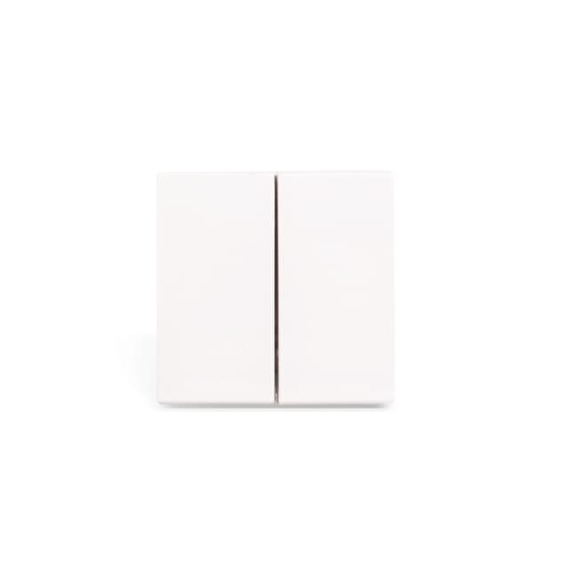 Выключатель модульный двуклавишный, Рувинил, АДЛ 13-905, 45х45 мм, Белый