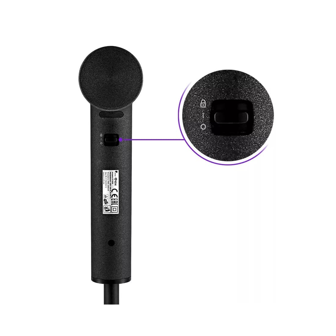 Фен, Kitfort, КТ-3239, 4 температурных режима, 3 скоростных режима, Генератор ионов, Длина шнура 1.6м, Мощность 2000 Вт, Чёрный