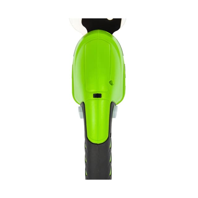 Садовые ножницы аккумуляторные, Greenworks, G36HS(2903307RU), 3,6 V со встроенным аккумулятором 2 Aч., Преимущества модели Легкий вес – 0,7 кг, Лезвие с алмазной заточкой для стрижки кустов длиною 16 см и шагом среза 10 мм, Лезвие для стрижки травы шириной 8 см, Чехлы для хранения лезвий, Время автономной работы до 30 мин, Встроенный аккумулятор 3.6V, емкостью 2 Ач., Черный/зелёный