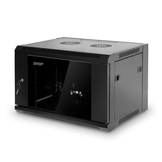 Шкаф коммуникационный настенный, SHIP, 5606.01.100, SE серия, 19'' 6U, 570*600*380 мм, Ш*Г*В, IP20, Чёрный